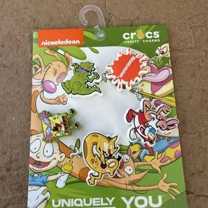 Nickelodeon Cartoon Jibbitz Charms - Green, Orange, White